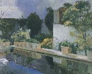 Joaquin Sorolla Palace of pond oil painting on canvas